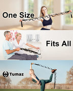 Tumaz Stretching Strap - 10 Loops  Non-Elastic Yoga Strap - The Perfect Home Workout Stretch Strap For Physical Therapy, Yoga, P