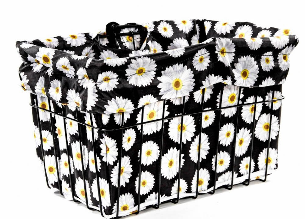 Cruiser Candy Bicycle Basket Liner Tote,Beach Cruiser Basket Cover, EBike Front Wire Or Wicker Bike Basket Fits Up to 15x12x10, 