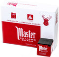 Master Billiard Pool Chalk, Pack Of 12 Cubes, Rust, With Protective Box - Professional Billiards Chalk For Smooth, Even Coating 