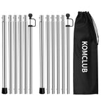Komclub Telescoping Tent Poles Tarp Poles Adjustable 94.5'' Camping Poles Lightweight Tent Poles Stainless Steel Rods For Campin