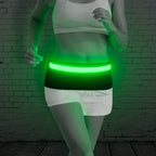 Bseen Led Running Waist Belt - Usb Rechargeable Reflective Glowing Led Waistband For Runners, Joggers, Walkers, Pet Owners, Cycl