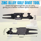 Poen 3 Pcs 7 In 1 Multipurpose Golf Divot Tool Golf Divot Repair Tool Lightweight Compact Golf Tool With Magnetic Golf Ball Mark