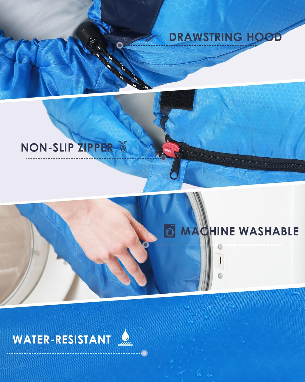 Sleeping Bag For Kids Adults Boys Girls Youth, Cold&Warm Weather, Backpacking Ultralight Lightweight Compact Waterproof For Camp