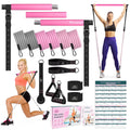 Pilates Bar Kit With Resistance Bands, Multifunctional Yoga Pilates Bar With Heavy-Duty Metal Adjustment Buckle, Portable Home G