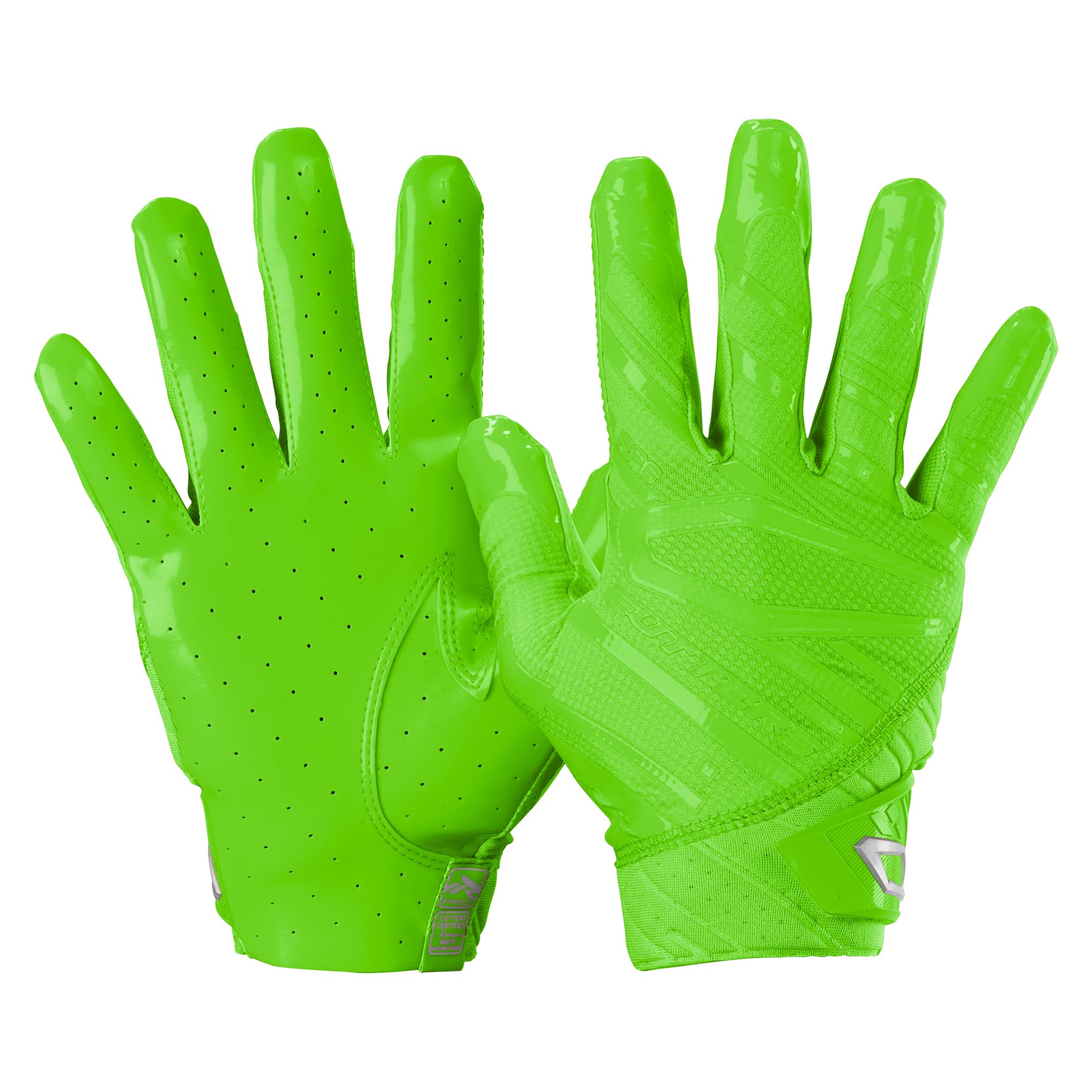 Cutters Rev Pro 6.0 Receiver Gloves Solid Shock Green X-Large