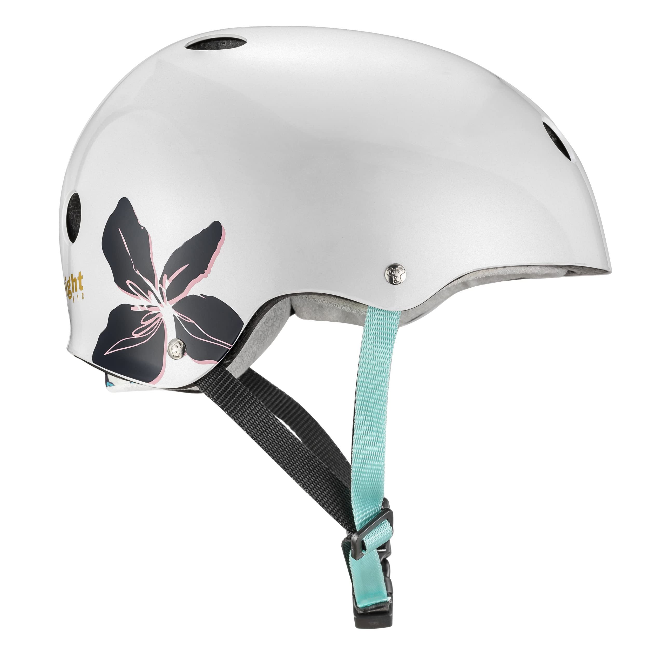 Triple Eight The Certified Sweatsaver Helmet For Skateboarding, Bmx, And Roller Skating, Carbon Rubber, Small/Medium
