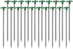Cheardia 20 Pack Tent Stakes Heavy Duty, 10.25 Inch Yard Stakes Non-Rust Metal Tent Pegs Ground Stakes Tent Spikes For Camping P