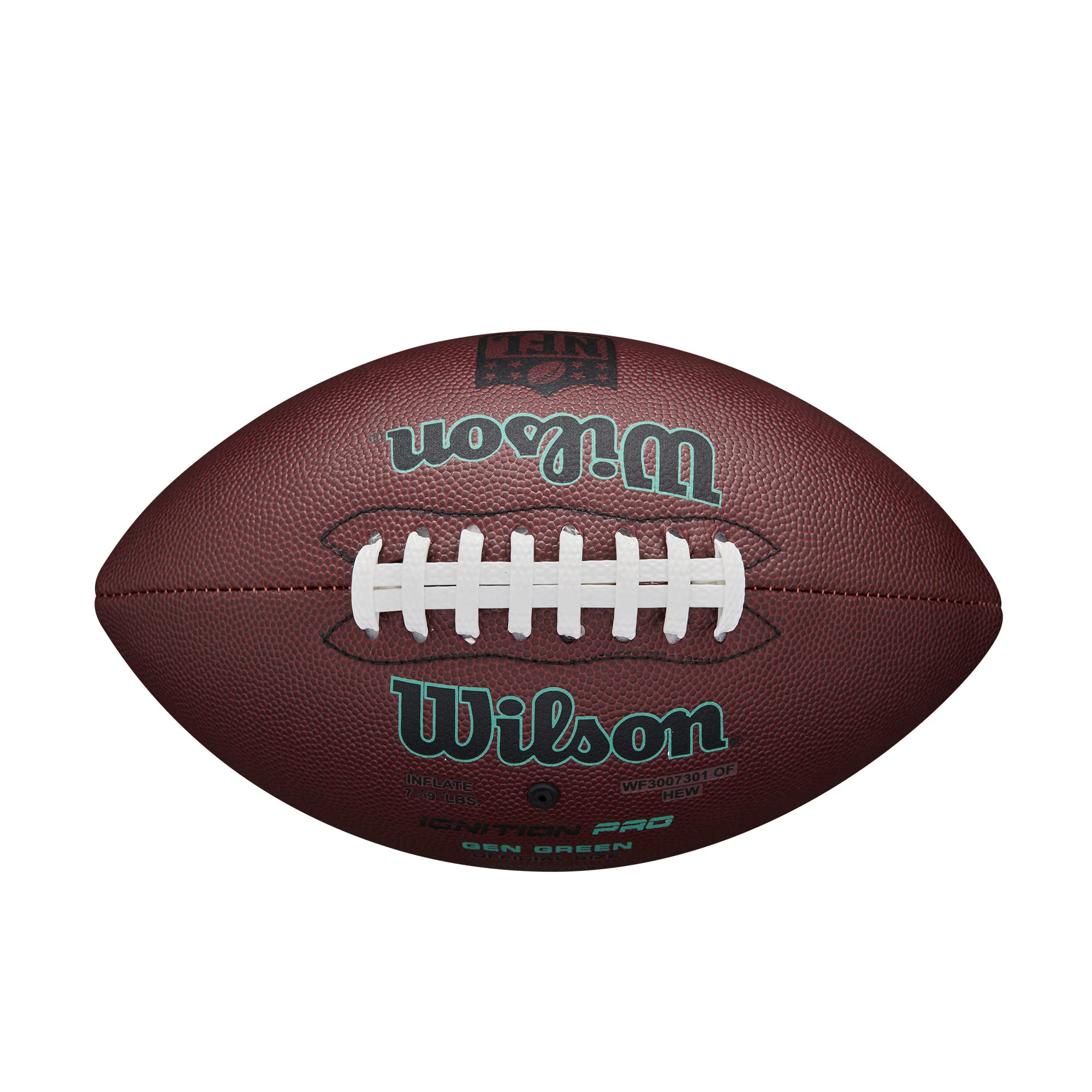 Wilson Nfl Ignition Gen Green Football - Brown, Peewee Size