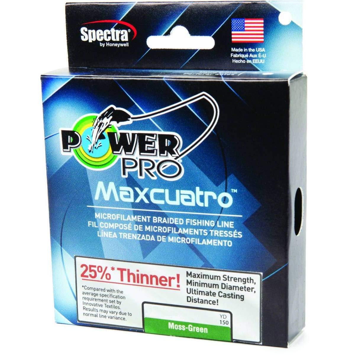 Power Pro 33401000150E Maxcuatro Spectra Ht Braided Fishing Line,Multi,Os