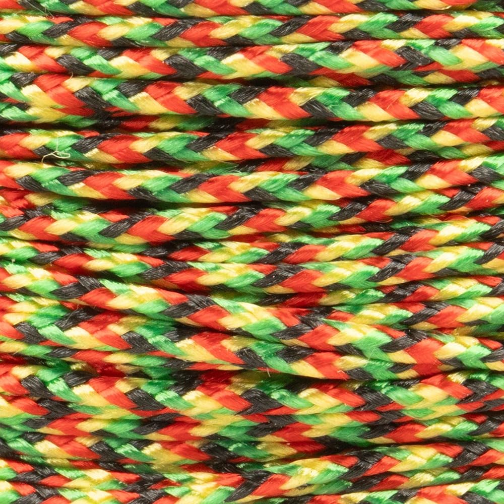 Paracord Planet Micro Paracord - Thin Braided Cord For Crafting, Fishing, And Diy Projects In 125 Ft Spools - Jamaican