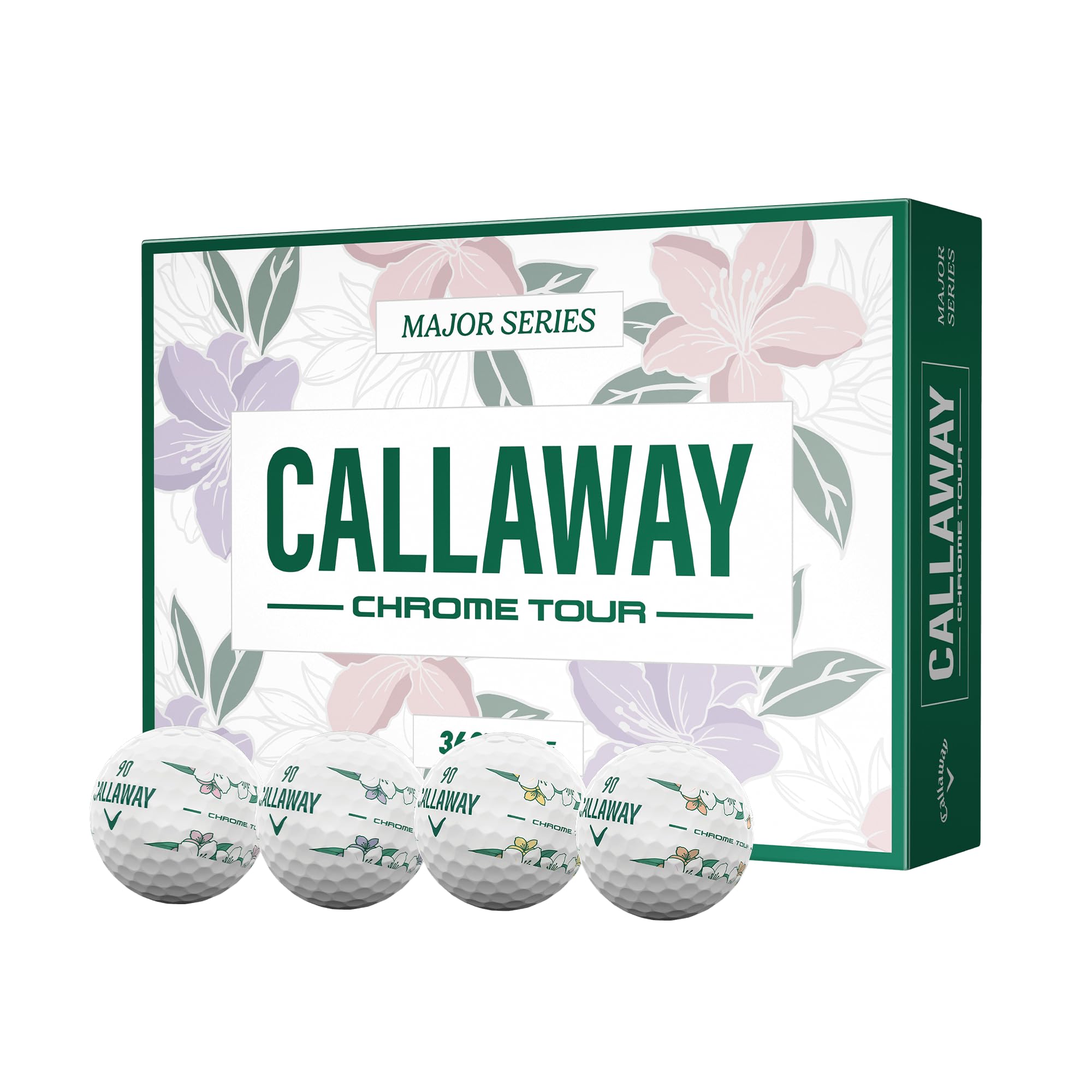 Callaway Golf Chrome Tour 2026 Golf Balls(Truvis April Major,One Dozen)