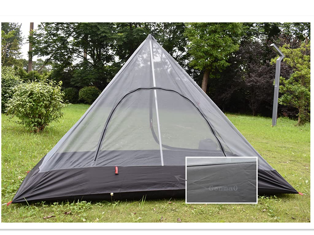 Genma0 Ultralight Half Mesh Tent For Tipi Hot Tent 1-2 Person Mesh Camping (2 Person Mesh For 4-6 Person Tipi Tent)
