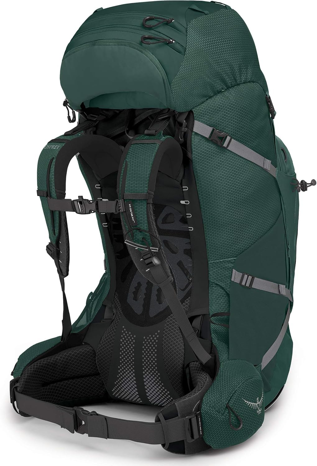 Osprey Aether Plus 85L Mens Backpacking Backpack, Axo Green, L/XL