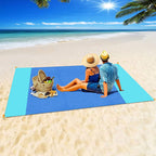 Beach Blanket, Beach Mat Sand Free Waterproof 79'' X 83'' Suitable For 4-7 Adults, Waterproof Lightweight Picnic Blankets For Tr