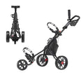 CaddyTek CaddyLite 11.5 V3 Golf Push Cart - Lightweight Aluminum 3-Wheel Foldable Golf Bag Cart with Quad-Fold Frame, EVA Wheels