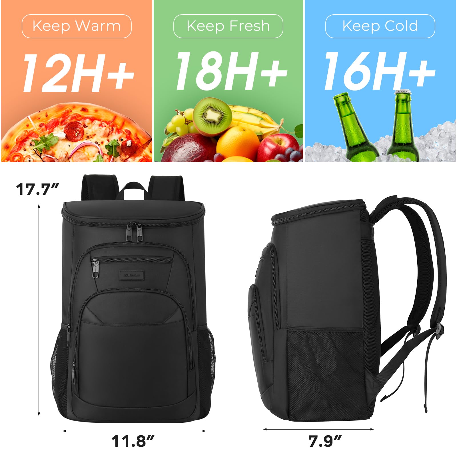 Cooler Backpack, Insulated Backpack Cooler Leakproof Waterproof Large Capacity Cooler Bag For Men Women Picnic Beach Camping