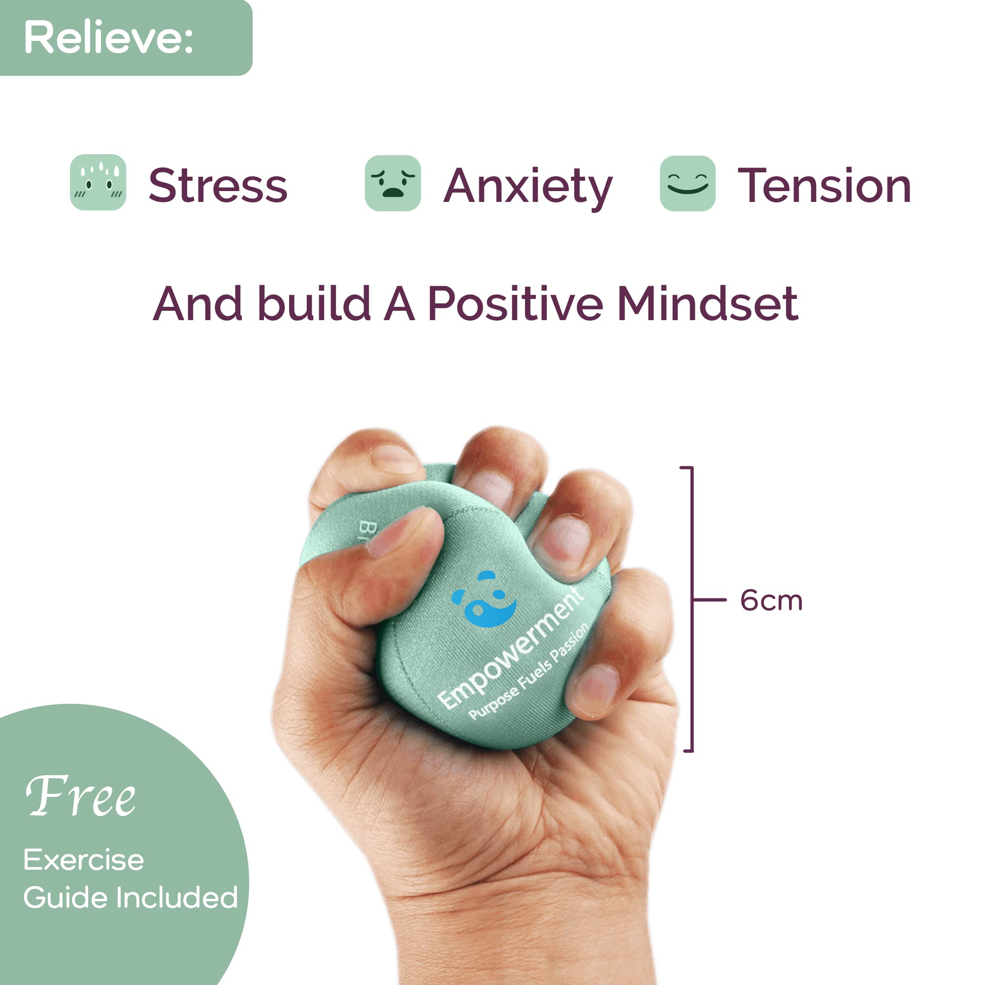 Mindpanda Hand Therapy Exercise Stress Ball Bundle - Tri-Density For Adults And Kids - Grip Strengthening For Hand Therapy - Anx