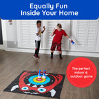 Giggle N Go Outdoor Games For Kids, Adults & Family - The Original Flarts Floor And Yard Darts Game With Inflatable Pins, Lawn P