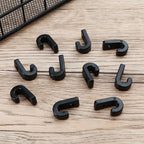 Andys Orchids Kayak J Hooks, 10Pcs Black Nylon Lashing Hook Bungee Cord Hooks For Boat Kayak Canoe Rowing Boats Bungee Cord Port