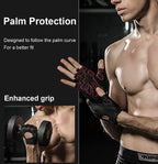 Sujayu Workout Gloves For Women & Men, Gym Gloves Weight Lifting Gloves For Men, Mens Workout Gloves Fitness Gloves (M, Pink)