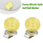 Lefeng 2Pcs Bitcoin Golf Ball Marker With Magnetic Hat Clips - Golf Accessories And Gift Ideas For Men And Women Golfer - Remova