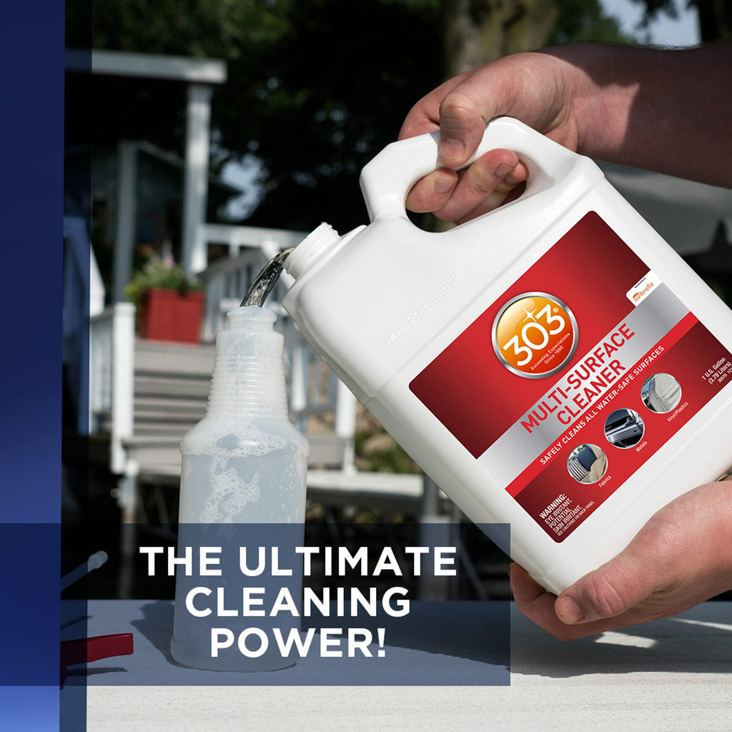 303 Products Multi-Surface Cleaner - Safely Cleans All Water Safe Surfaces, Including All Types Of Fabric And Vinyl, Rinses Resi