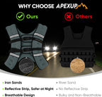APEXUP 20lbs Weighted Vest Men Women, Weight Vest for Women Workout Equipment for Strength Training Running (Pastel Blue)