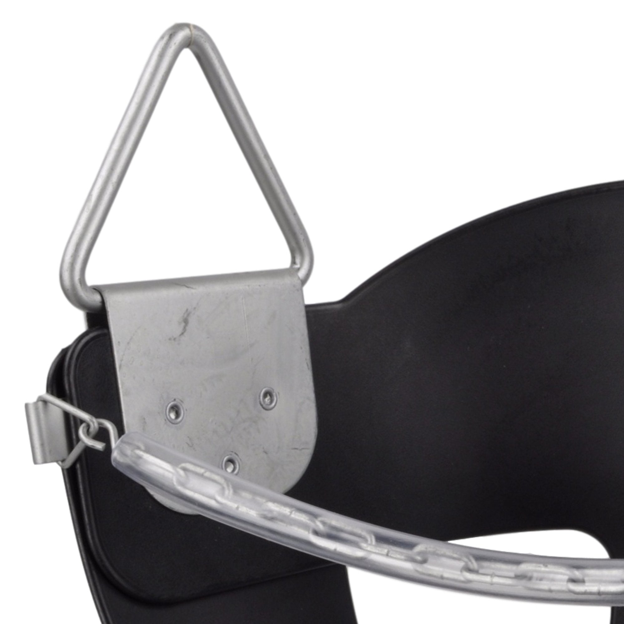 Swing Set Stuff High Back Half Bucket Swing Seat With Chains And Hooks, Black