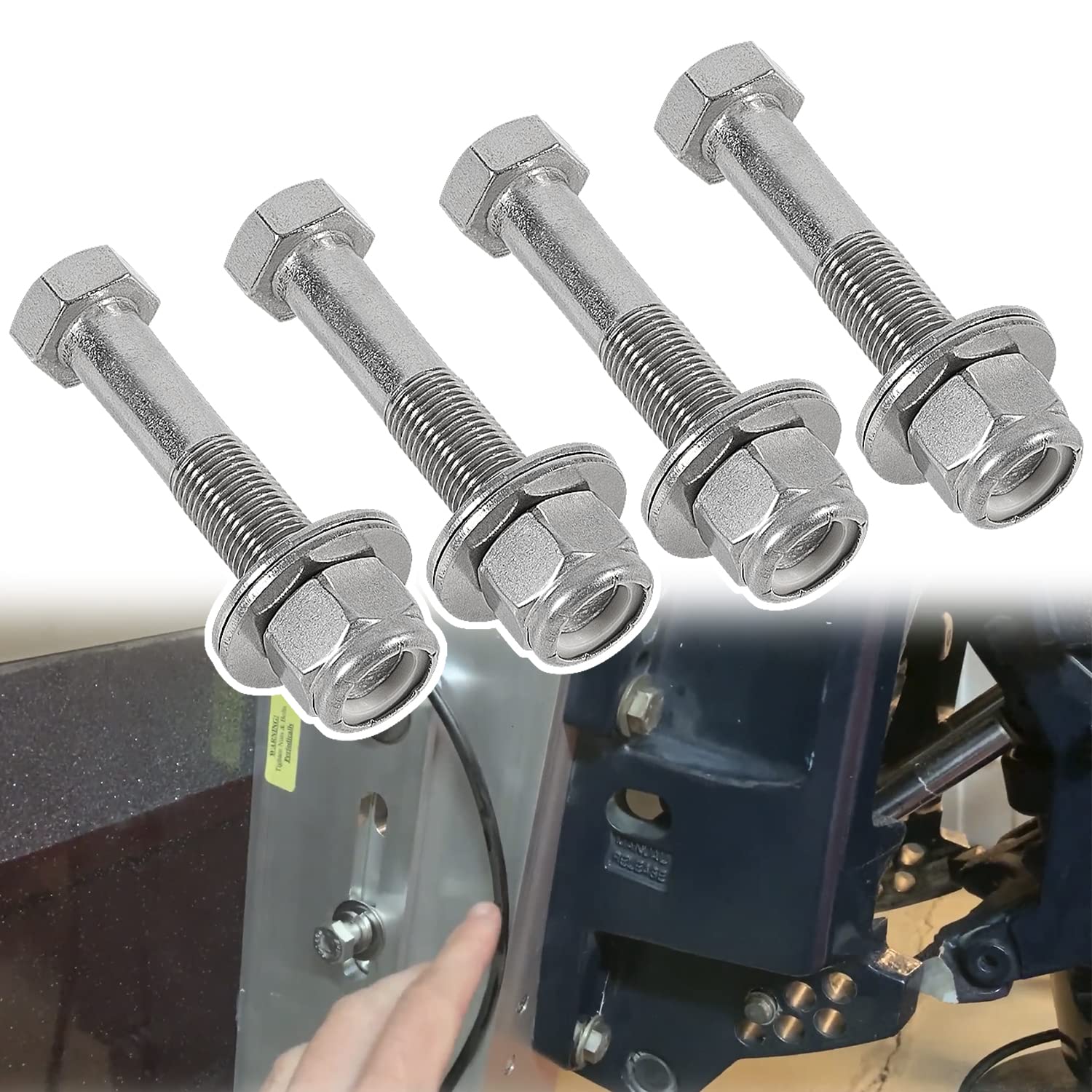 Deecaray BK-1-DP Jack Plate Bolt Kit - Partial Thread - Coarse Thread, Suitable for Mounting Outboard to Jack Plate & Mounting J