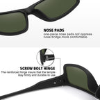 Storycoast Polarized Sports Sunglasses For Men Women Unbreakable Frame Cycling Fishing Driving 3Pack Black+Black/Brown+Black/Dar