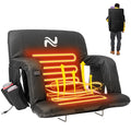 Begonia.K Double Heated Stadium Seats for Bleachers with Back Support, Portable and Lightweight Heated Bleacher Seat with Backre