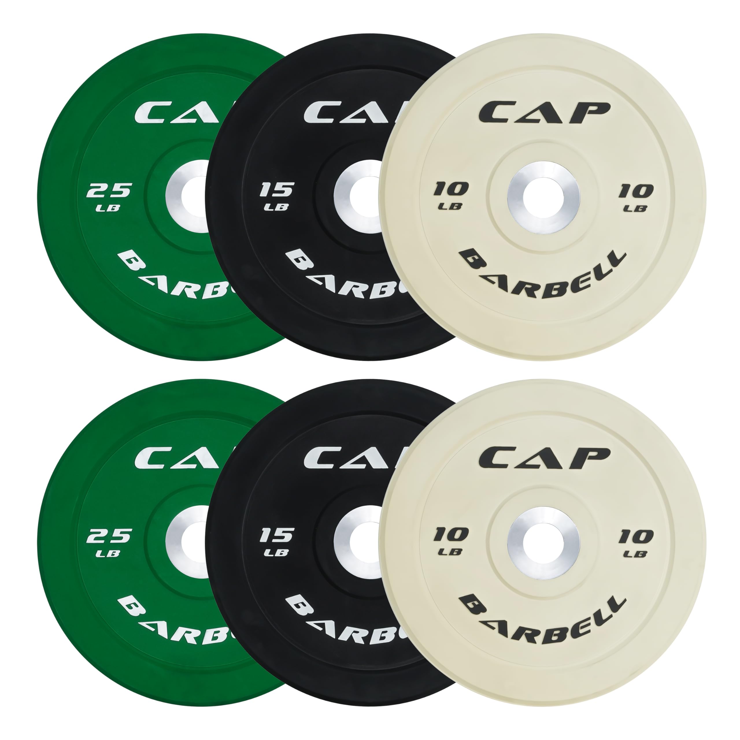 Cap Barbell 100 Lb Competition Olympic Bumper Plate Set