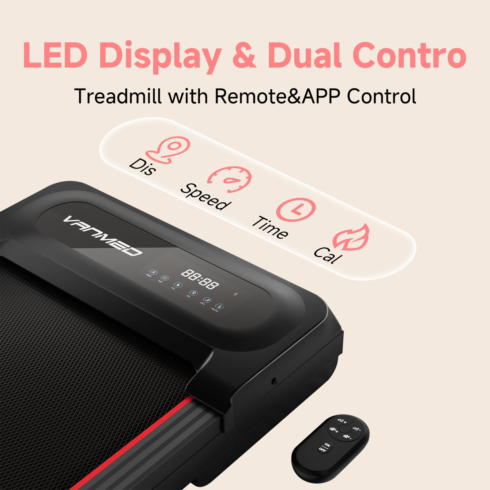 Walking Pad With Auto Incline, Under Desk Folding Treadmill With Remote Control And Led Display For Home Office, 3Hp Portable Wa