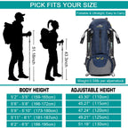 Esup Trekking Poles Collapsible For Hiking Aluminum Alloy 7075 Hiking Poles 2Pc Pack Adjustable Quick Lock For Hiking, Camping,