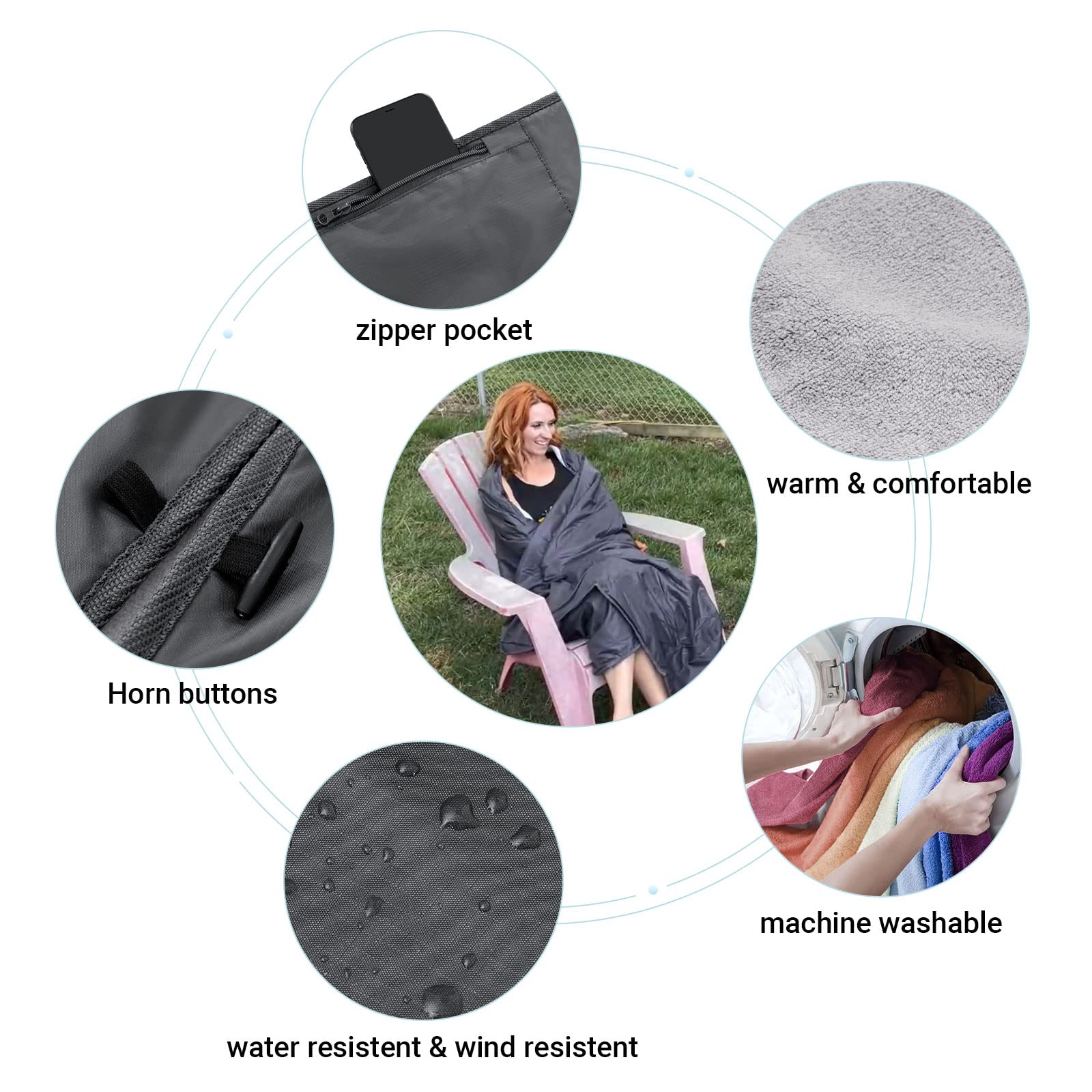 Kingcamp Outdoor Blanket Waterproof Stadium Blanket Beach Blanket Sandproof Cold Weather Camping Insulated Blanket For Outdoor P
