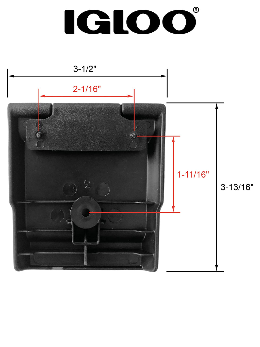 Igloo Cooler Oversized Mechanical Latch For 150-165 Qt Coolers, Black