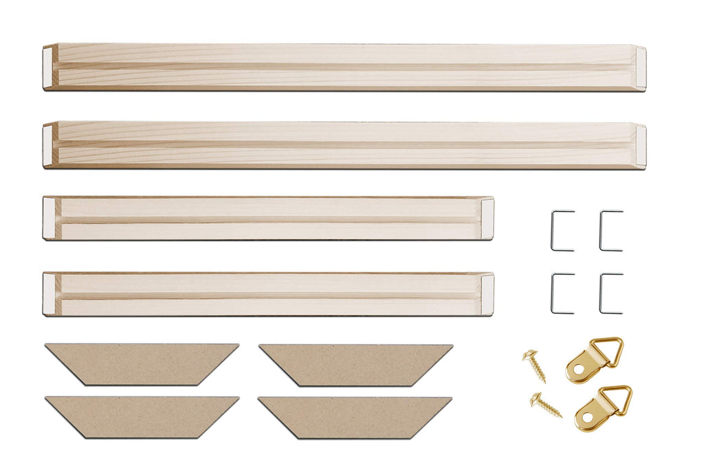 Diy Solid Wood Canvas Frame Kit 12 X24 Inch For Oil Painting  Wall Art - Customized Wooden Art Frames For Paintings  Canvases - 