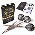 Cuesoul Black Scorpion 24G Tungsten Steel Tip Dart Set,Barrel With Titanium Coated Finished