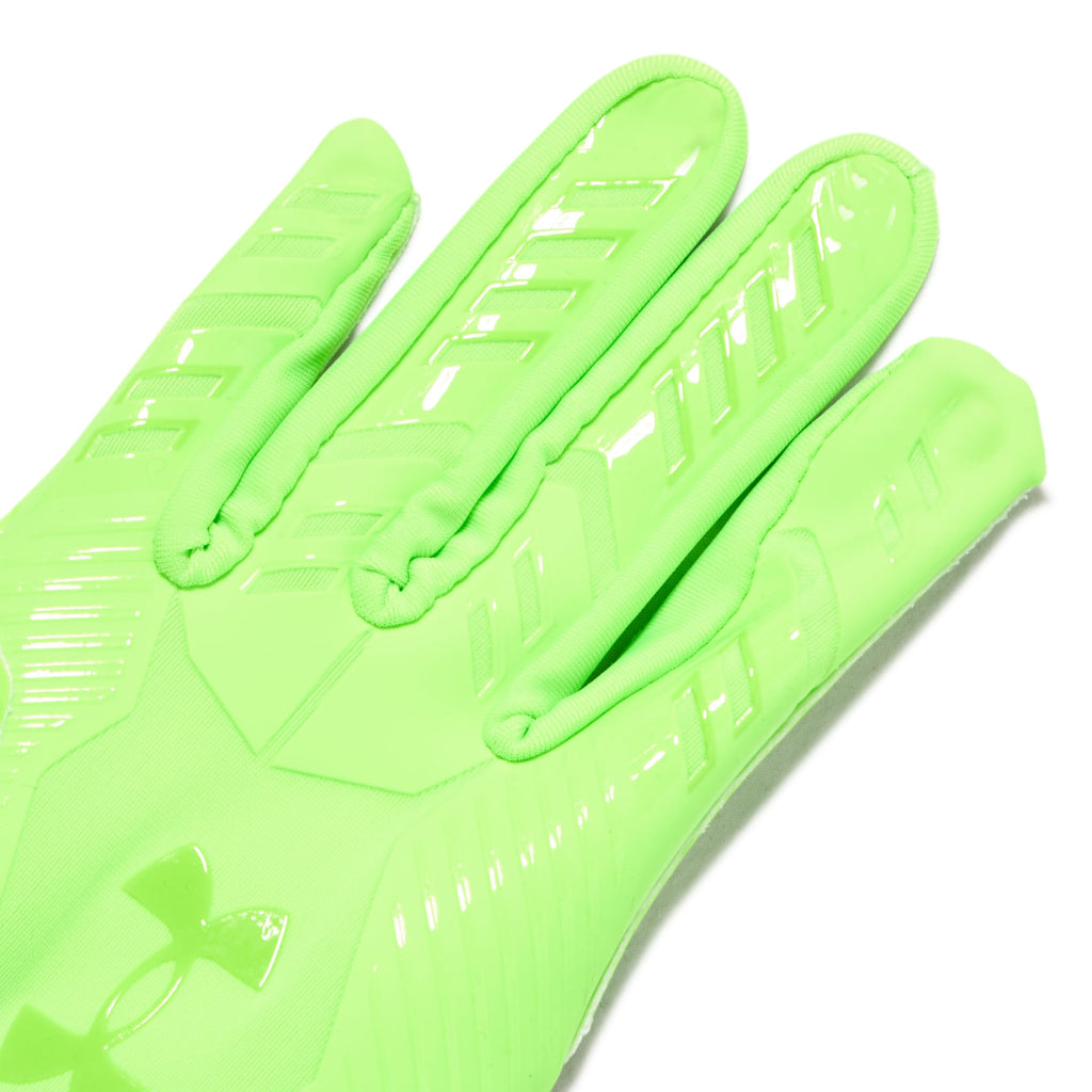 Under Armour Boys F9 Novelty Football Gloves, (389) Hyper Green/Cyber Green/Hyper Green, Small