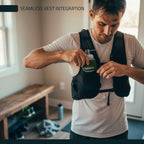 Soft Flask - 8.5 oz (250 ml) - Shrink As You Drink Pocket Soft Water Bottle for Hydration Pack/Running Vest - Folding Water Bott