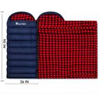 Pallygo 0 Degree Sleeping Bag Cotton Flannel Sleeping Bags For Adults Cold Weather Camping Winter Zero Degree Warm Weather Big A