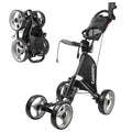 Caddytek Explorer V8 Golf Push Cart - SuperLite 4 Wheel Aluminum Foldable Cart with Adjustable Front Wheel Width, Foot Brake, Co