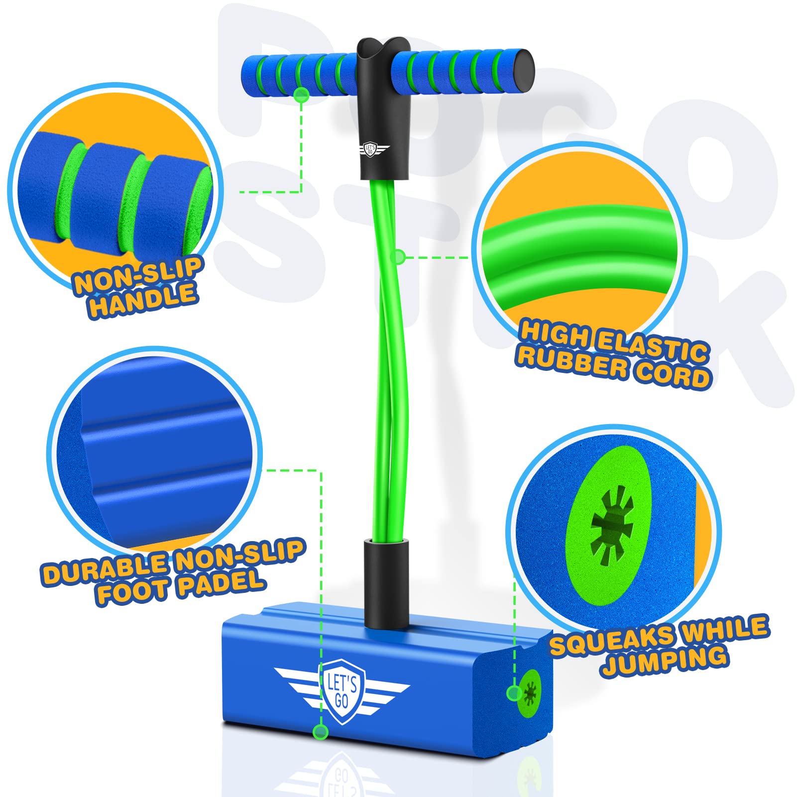 Toys For 3-12 Year Old Boys Girls, Foam Pogo Jumper For Kids Outdoor Toys Gifts For 3-12 Year Old Boys Pogo Stick For Kids Age 7