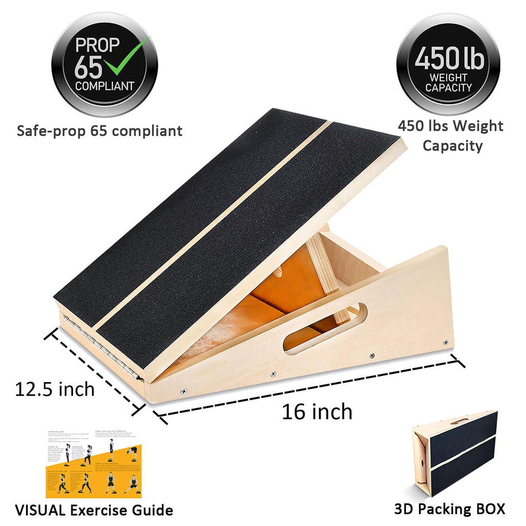Professional Slant Board, Adjustable Incline Board And Calf Stretcher, Slant Board For Calf Stretching, Calf Stretch Board