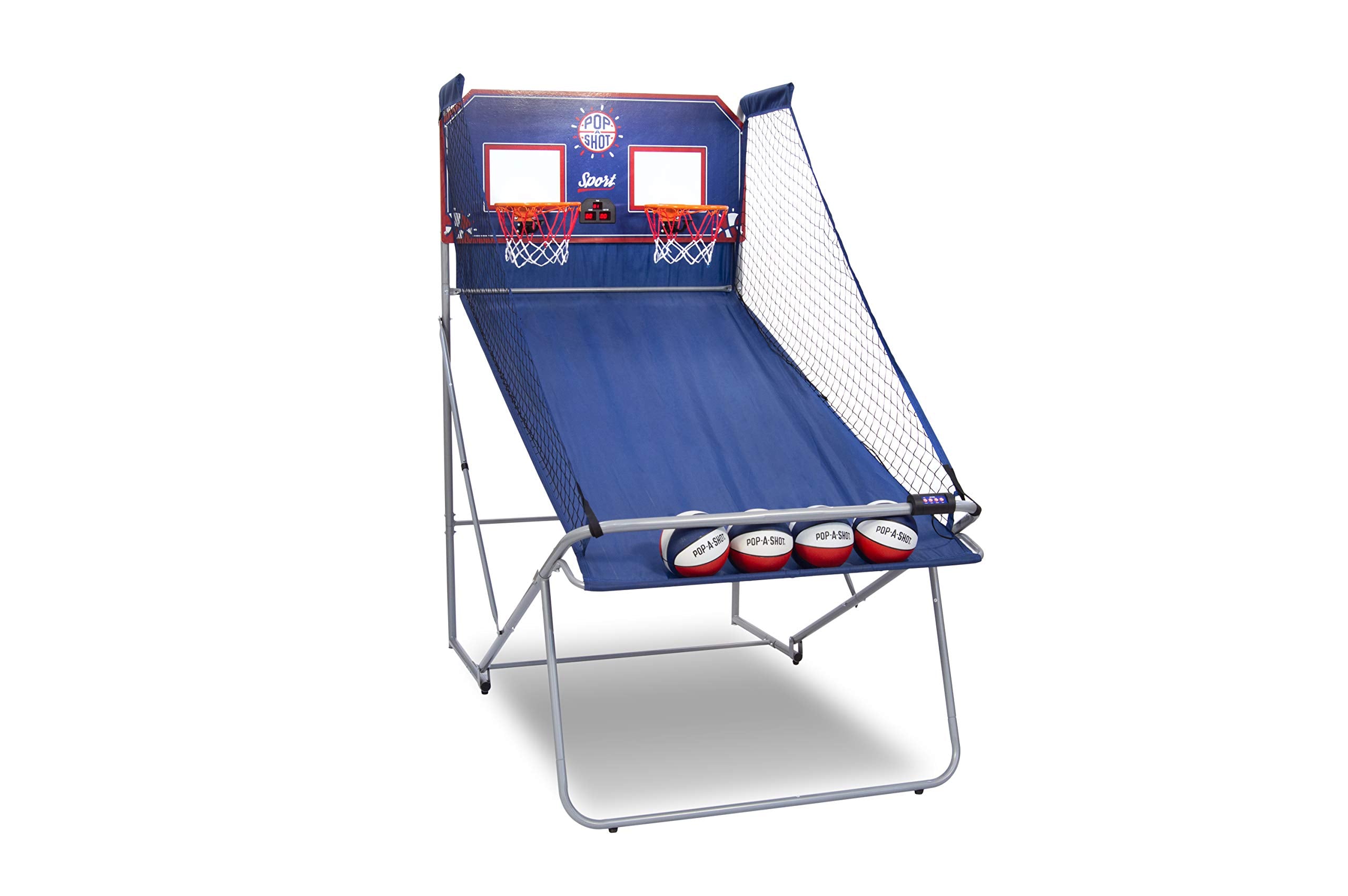 PopAShot Official Dual Shot Sport Arcade Basketball Game (Blue)
