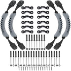Hlogree Kayak Carry Handle, 4 Pcs Kayak Accessory Canoe Boat Side Mount Carry Handle Rubber Handles Replacement Hardware Kit For