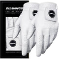 Diawings Cabretta Leather Golf Gloves For Men 2 Pack - Professional Mens Golf Glove With Superior Durability, Breathability, Str