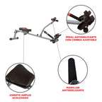 Sunny Health & Fitness Sf-Rw1205 Rowing Machine Rower With 12 Level Adjustable Resistance, Digital Monitor And 220 Lb Max Weight