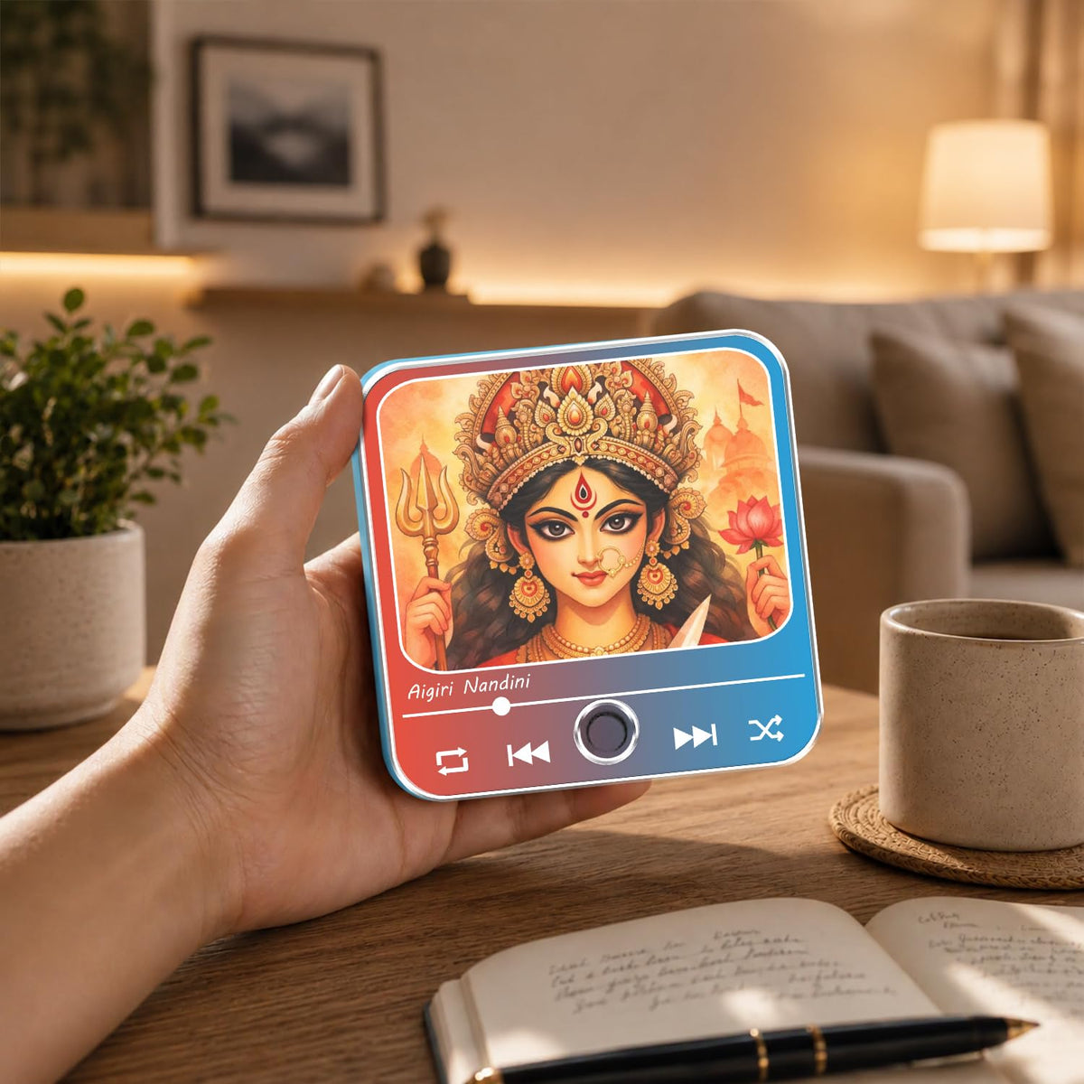 Gift Me Bazar Maa Durga Musical Fridge Magnet | Devotional Music Player | Maa Durga Decorative Refrigerator Magnet | Divine Bles