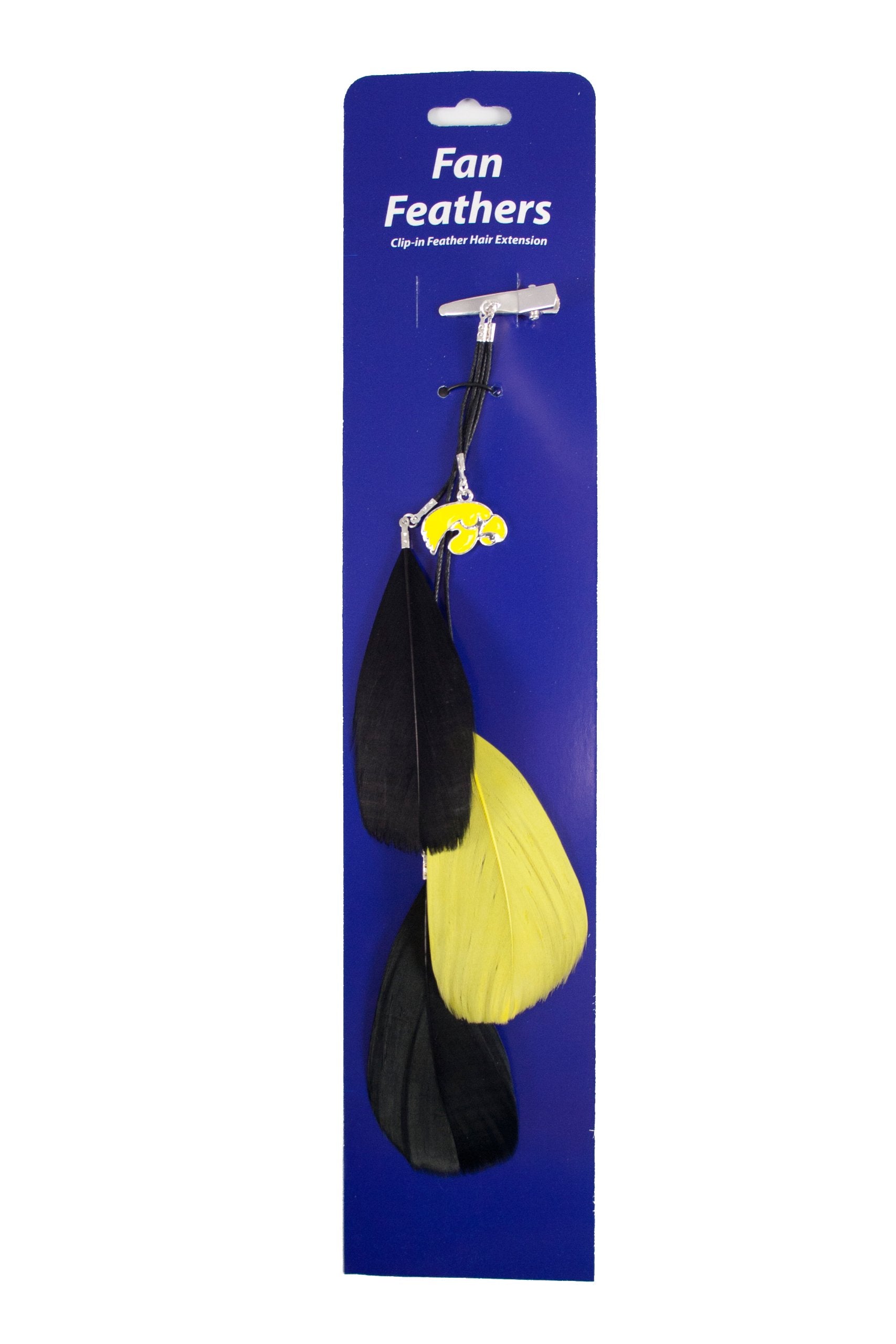 Littlearth Womens NCAA Iowa Hawkeyes Feather Hair Clip, One Size, Team Color